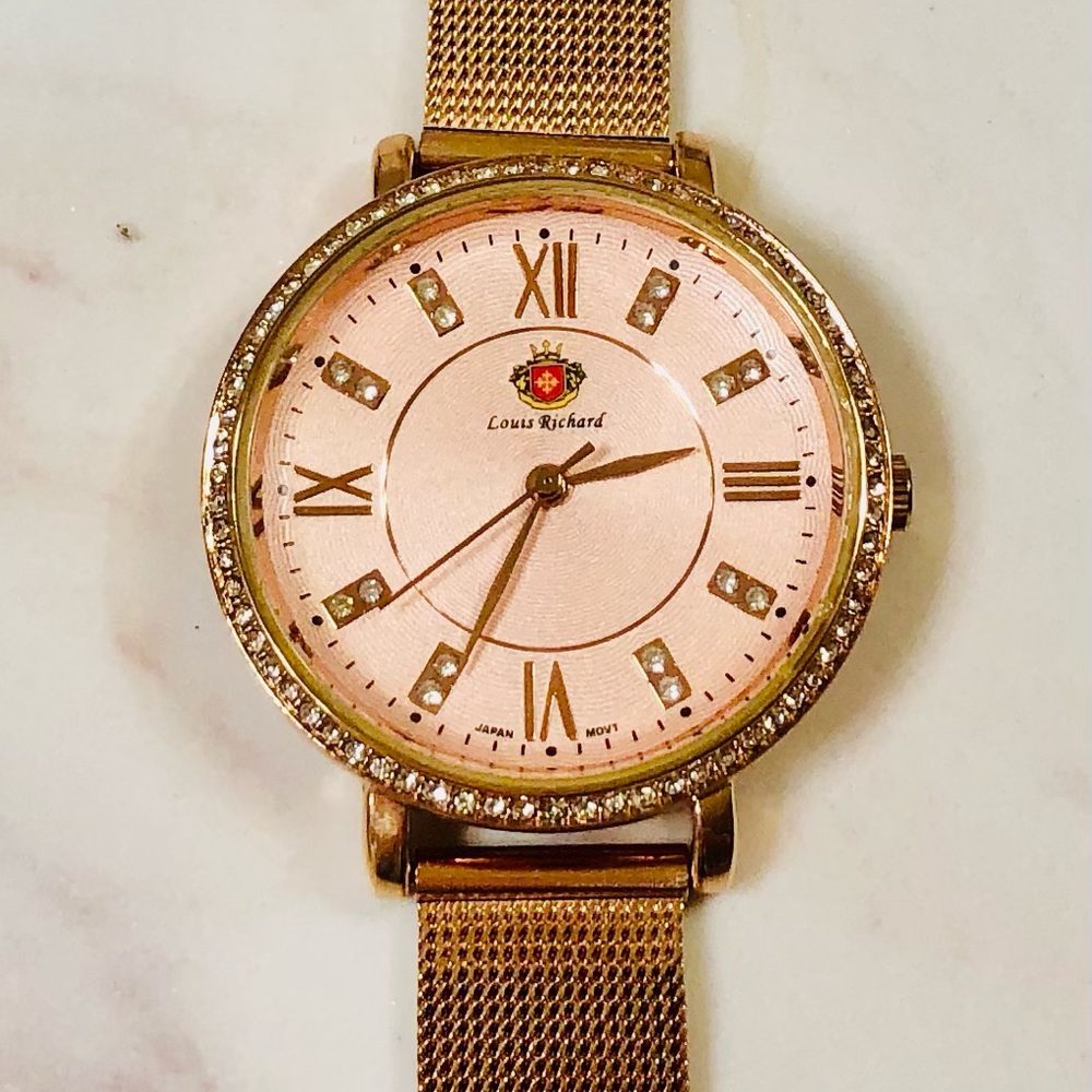 Louis Richard rose gold watch